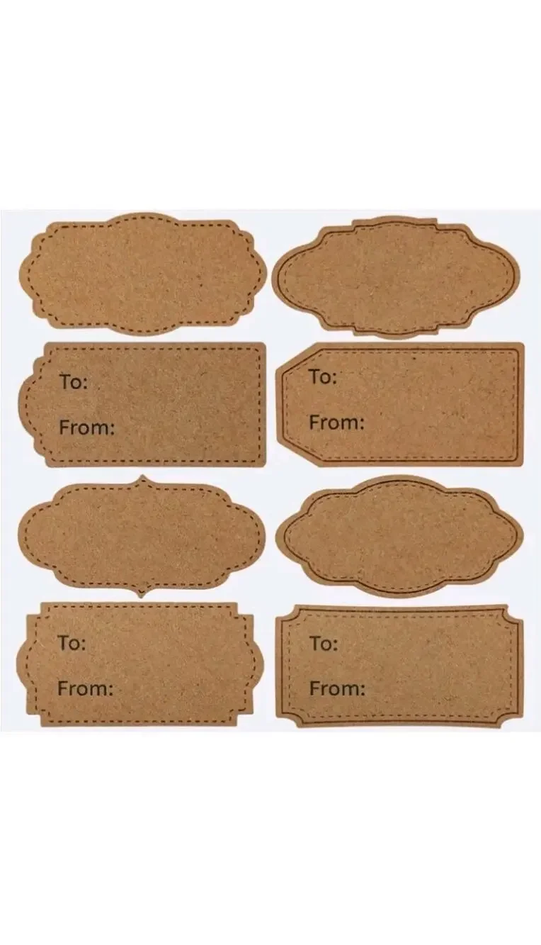 640 Pcs Natural Brown Kraft Gift Tags 2.4